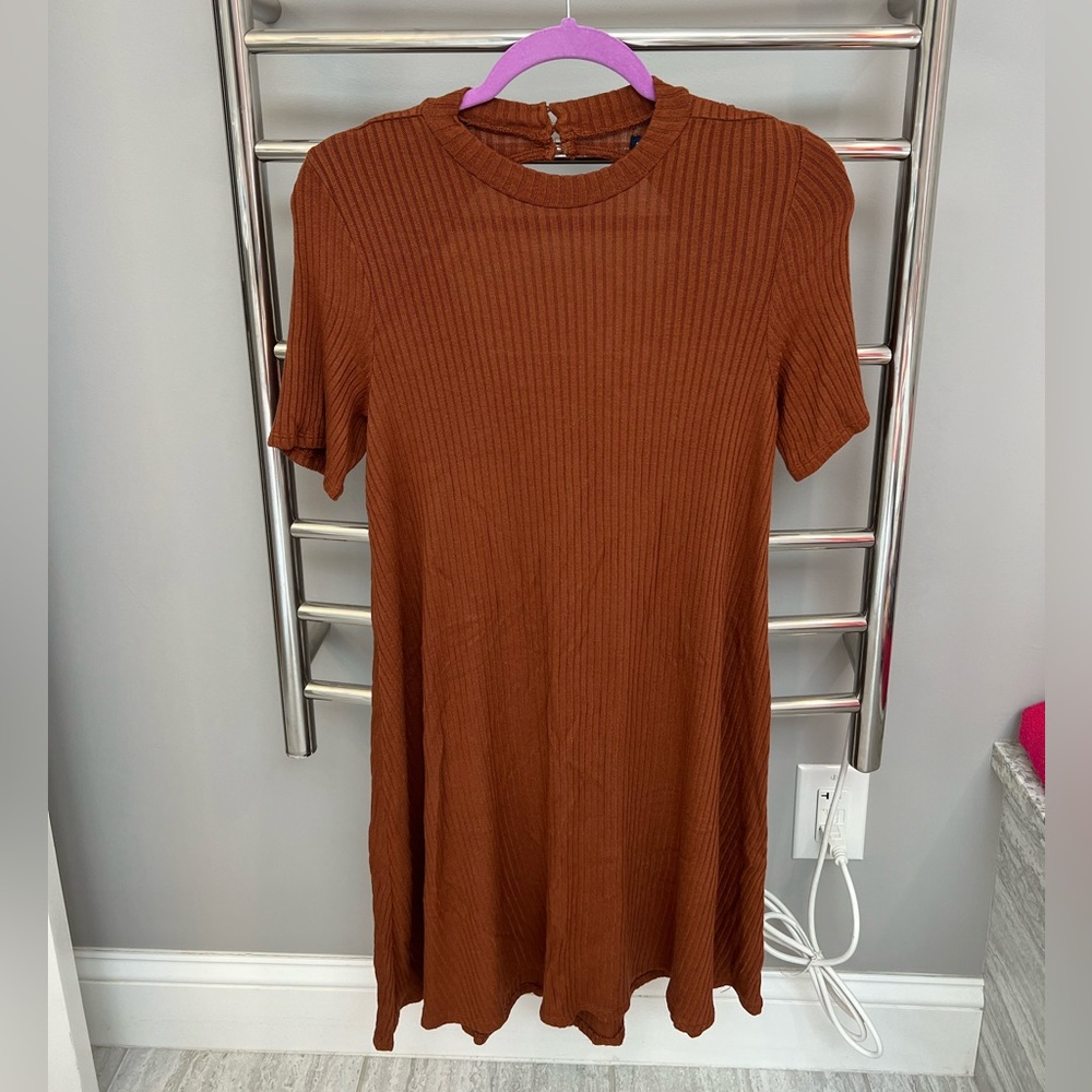 AE High Neck Ribbed Dress